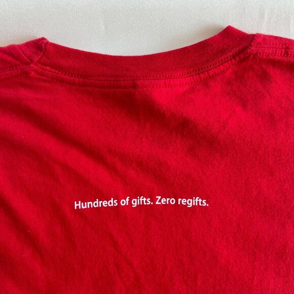 APPLE STORE Shirt Unisex Women's Red Mac Employee Short Sleeve Tee Blank M 2001 - Picture 4 of 12